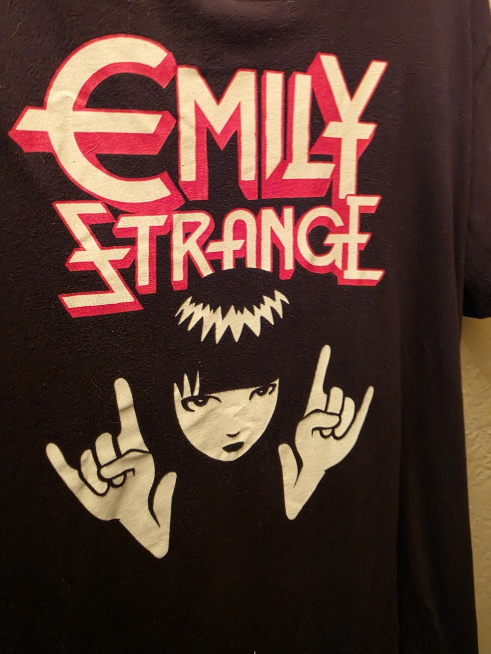 Emily the Strange Graphic Tee Large Black Cotton Alt Goth Emo Punk Shirt - Picture 7 of 10